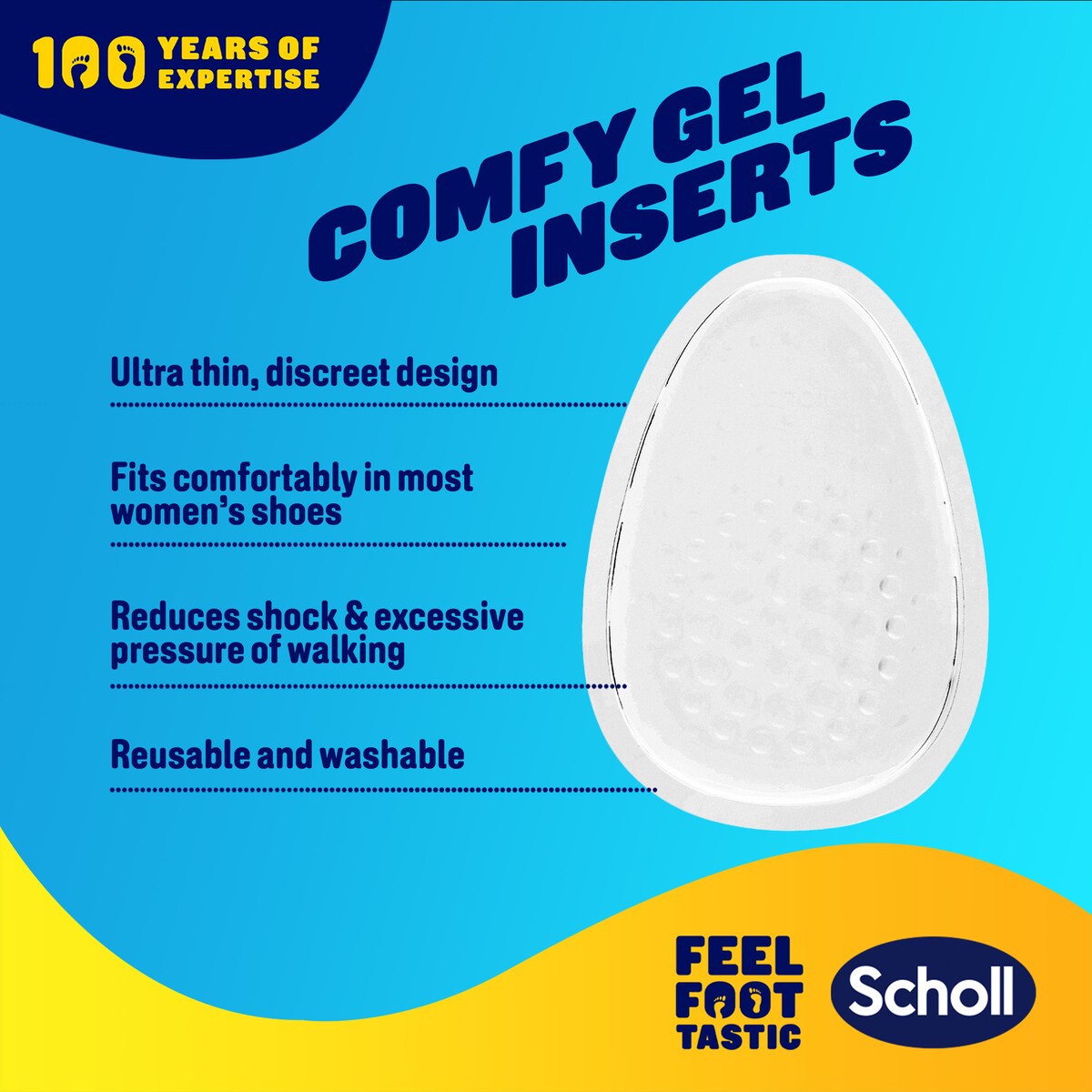 Scholl Party Feet Invisible Gel Heel Cushions 1 Pair