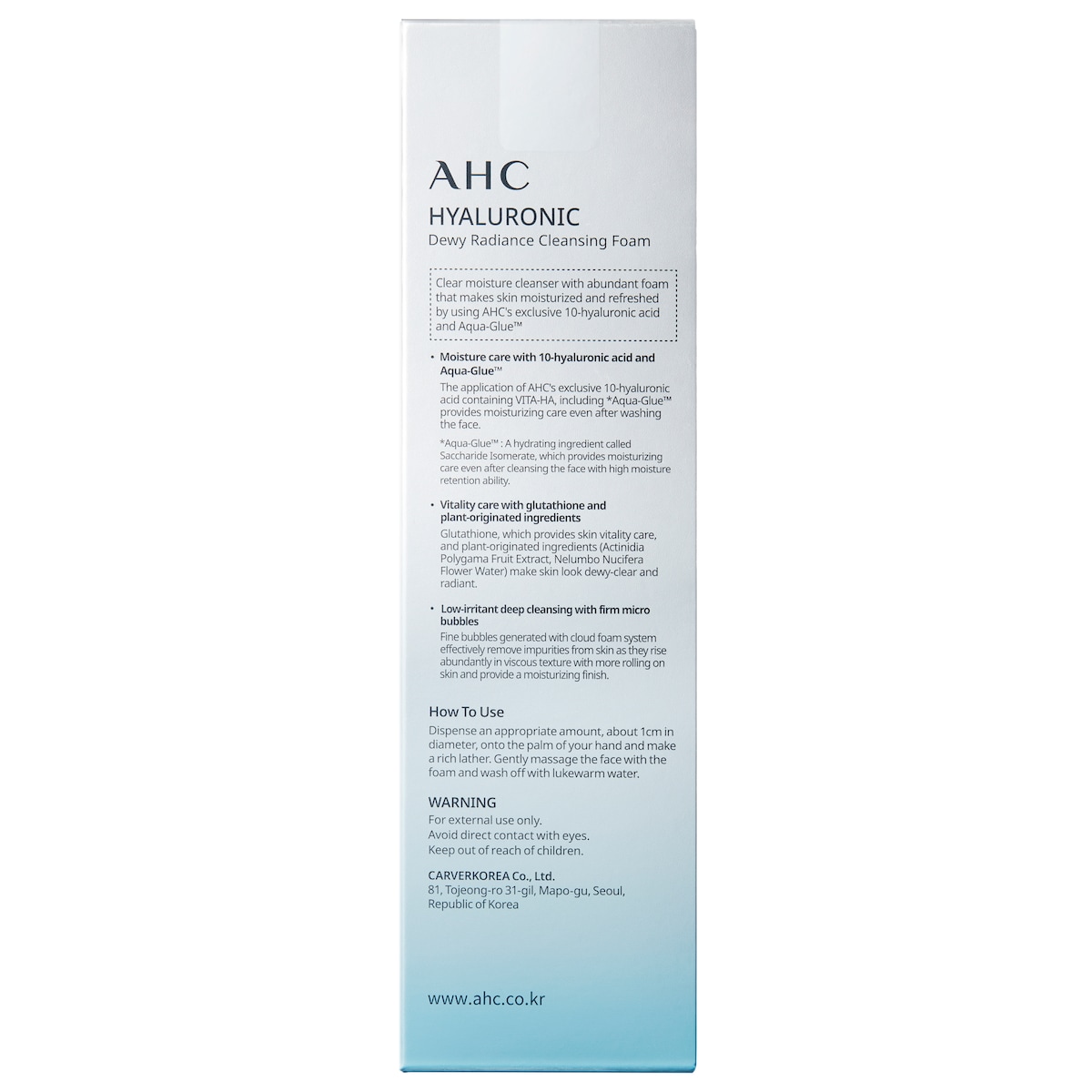 AHC Hyaluronic Dewy Radiance Cleansing Foam 150ml