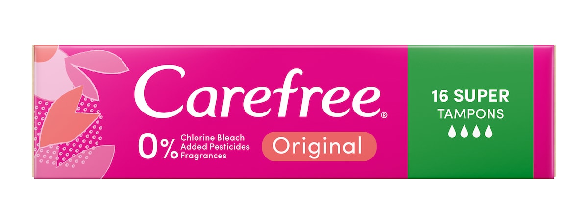 Carefree Original Tampons Super 16 Pack