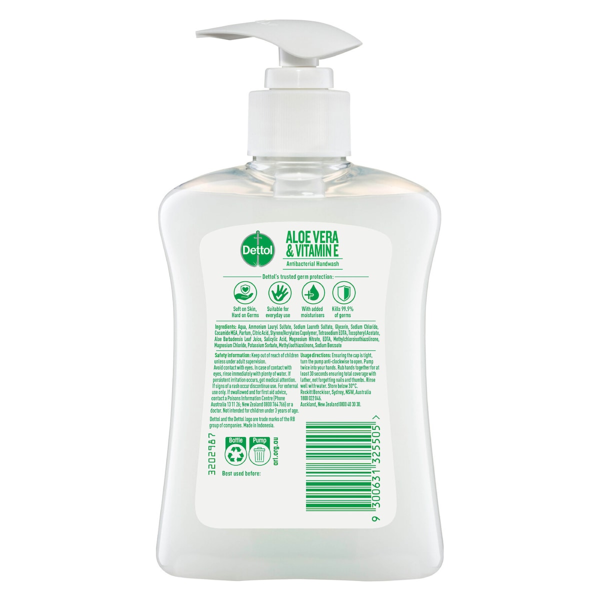 Dettol Hand Wash Aloe Vera & Vitamin E 250ml