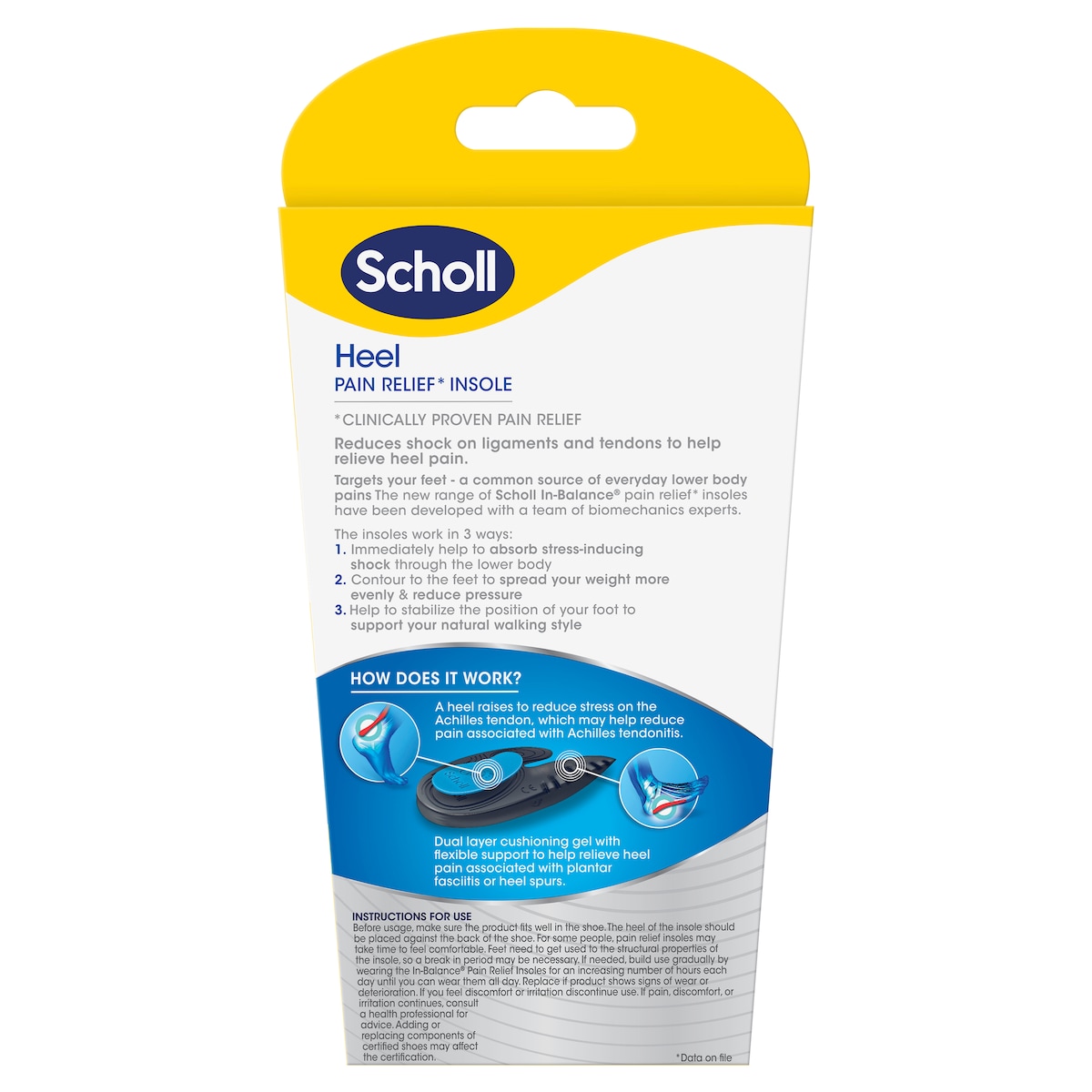 Scholl In-balance Heel & Ankle Orthotic Insole Large