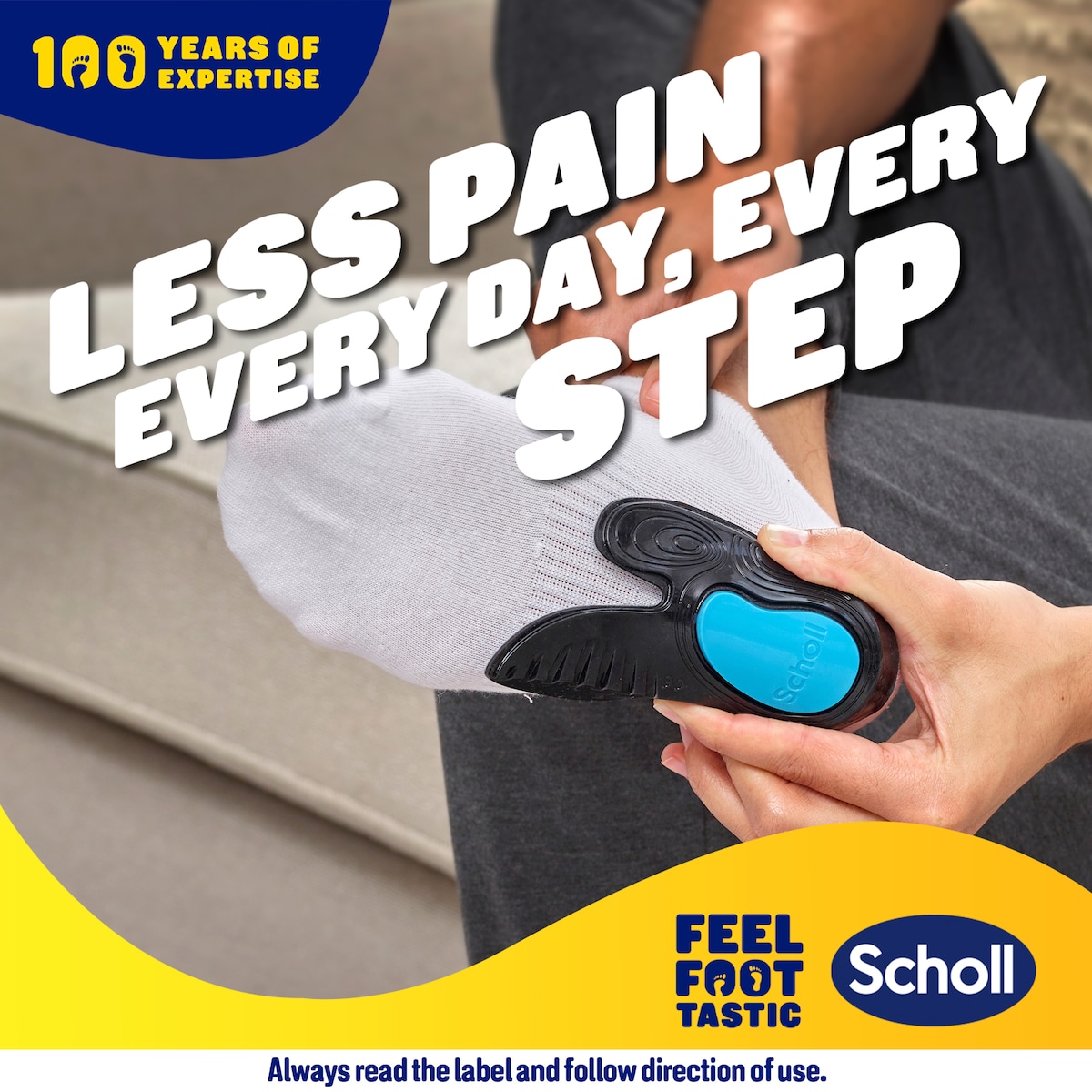 Scholl In-balance Heel & Ankle Orthotic Insole Large