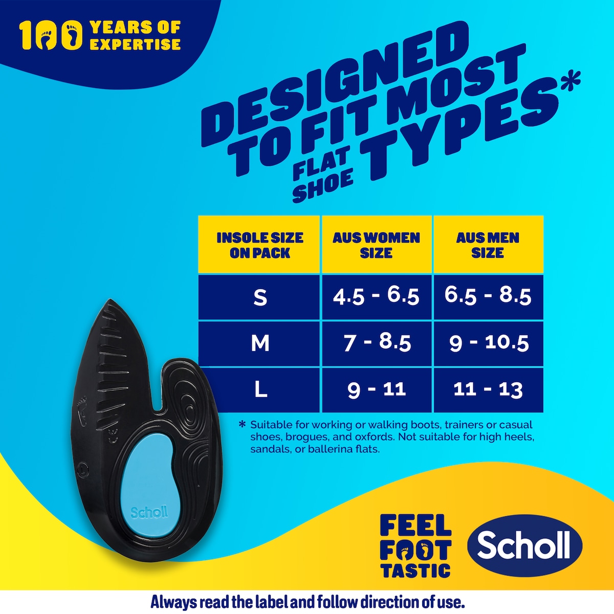 Scholl In-balance Heel & Ankle Orthotic Insole Large