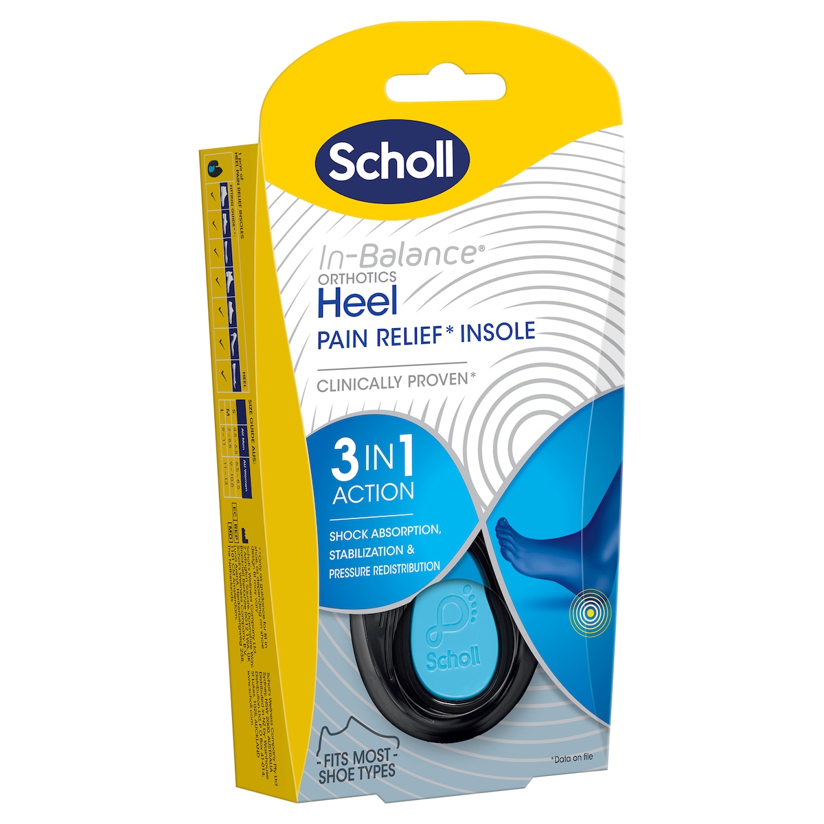 Scholl In-balance Heel & Ankle Orthotic Insole Large