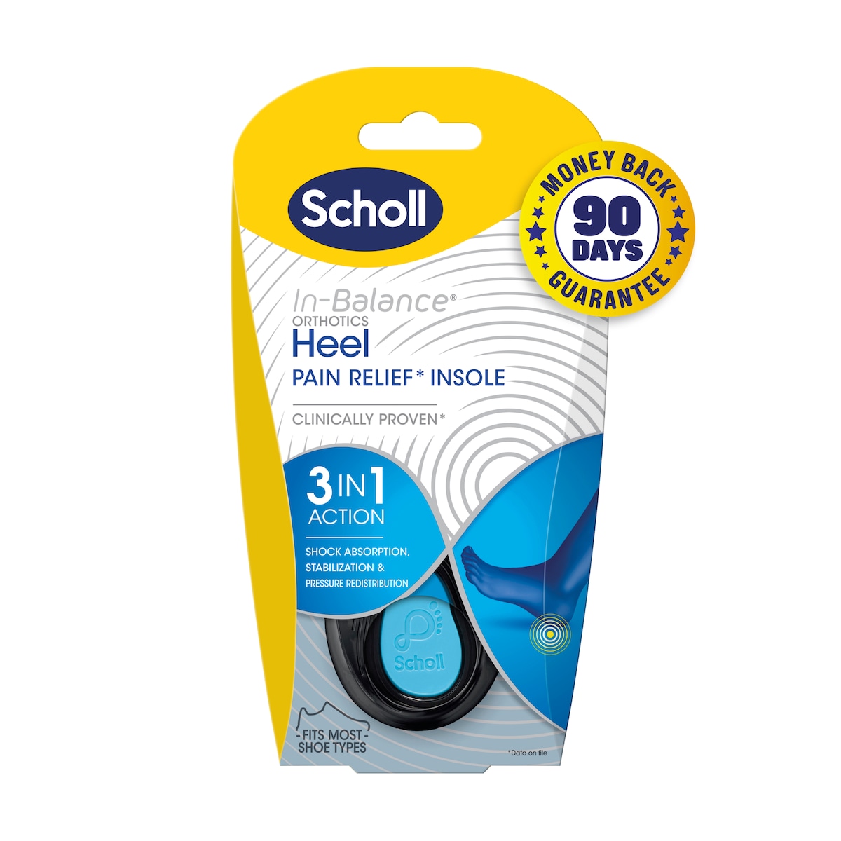 Scholl In-balance Heel & Ankle Orthotic Insole Large