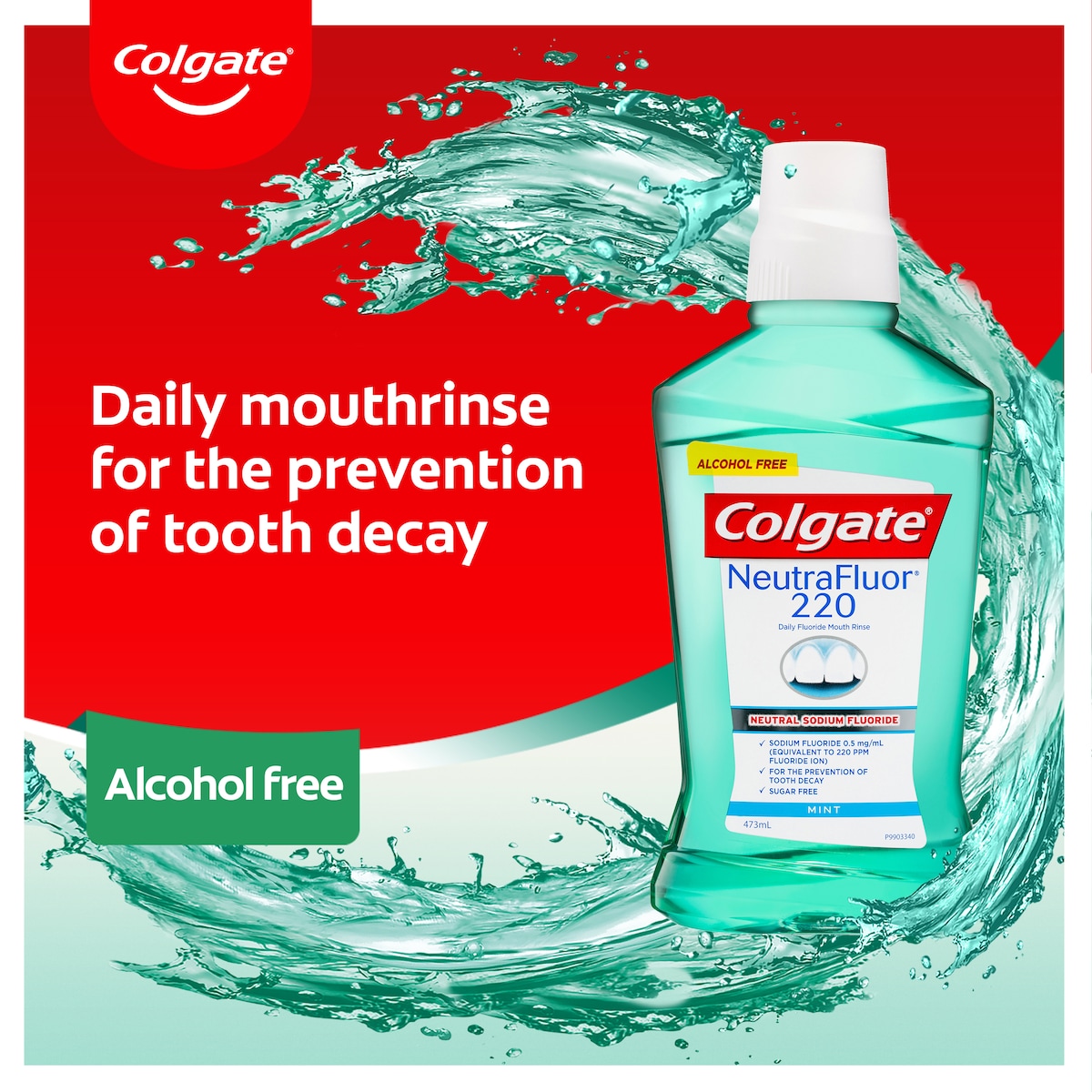 Colgate Neutrafluor 220 Alcohol Free Mouth Rinse 473ml