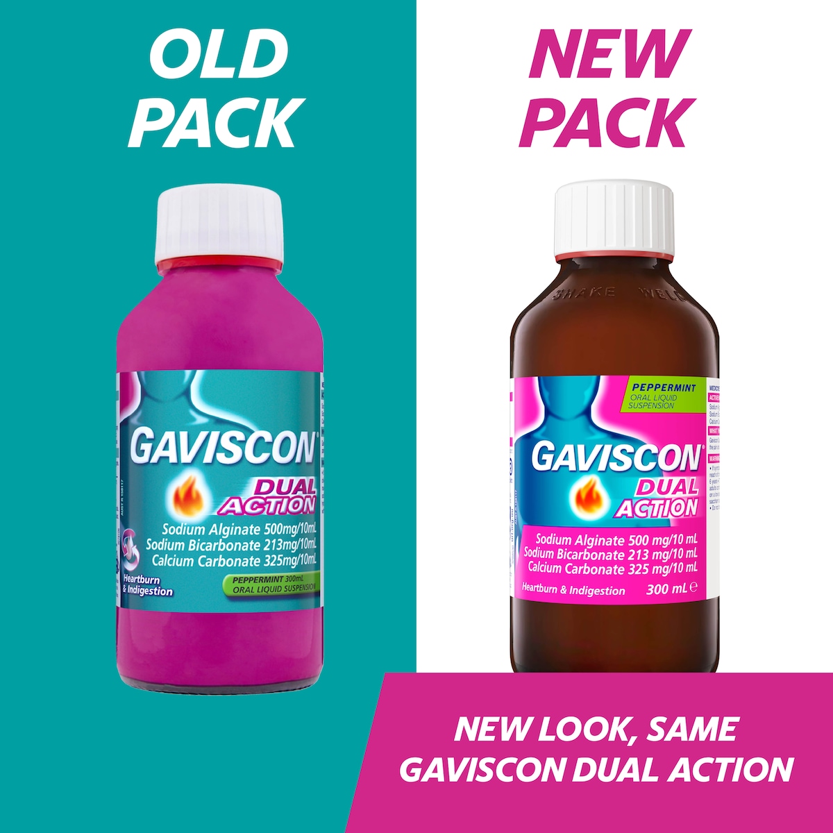 Gaviscon Dual Action Liquid Peppermint 300ml