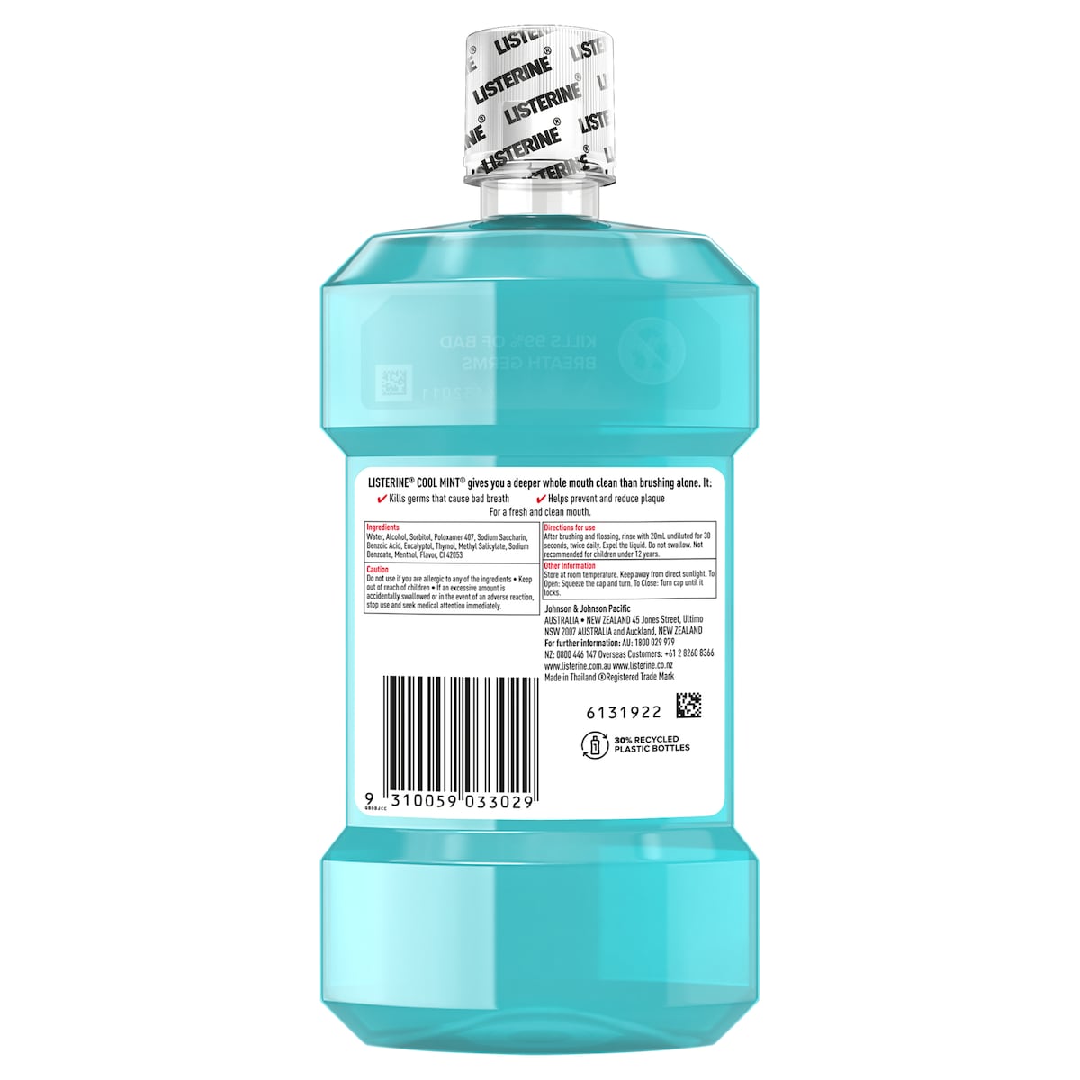 Listerine Cool Mint Antibacterial Mouthwash 250ml