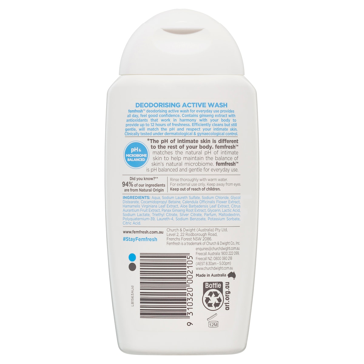 Femfresh Intimate Wash Deodorising 250ml