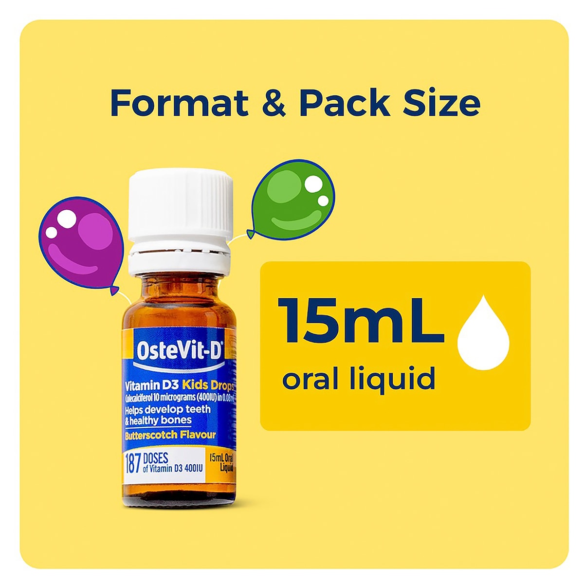 OsteVit-D Vitamin D3 Kids Drops 15ml