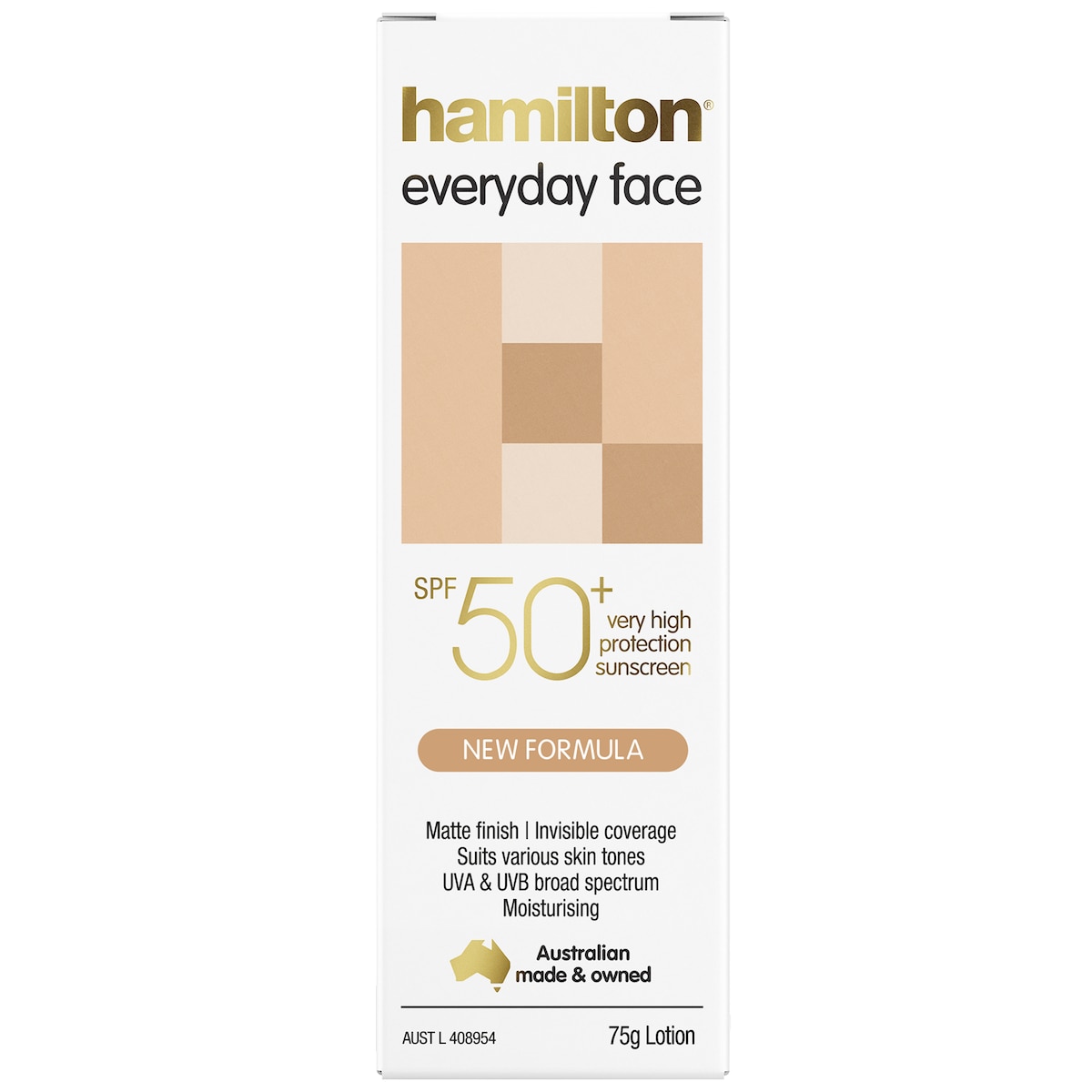 Hamilton Sunscreen Everyday Face Lotion SPF 50+ 75g