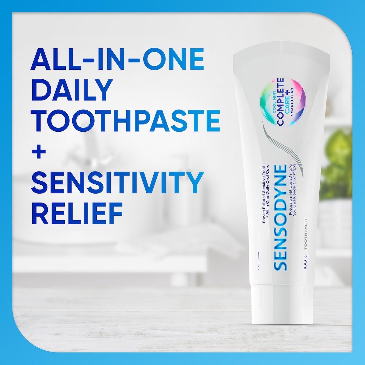 Sensodyne Complete Care + Smart Clean Toothpaste Cool Mint 100g