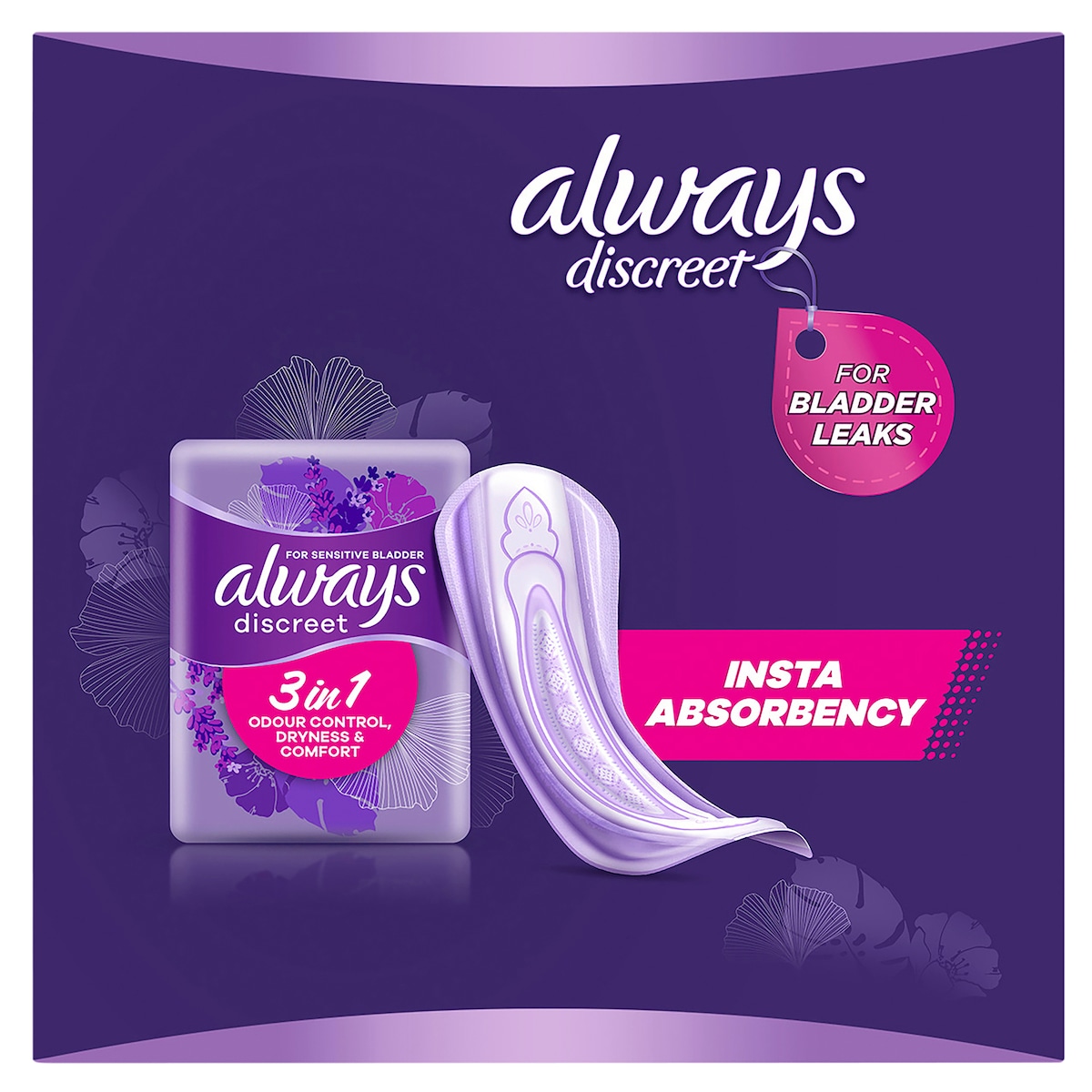 Always Discreet Incontinence Pads Normal 30 Pack