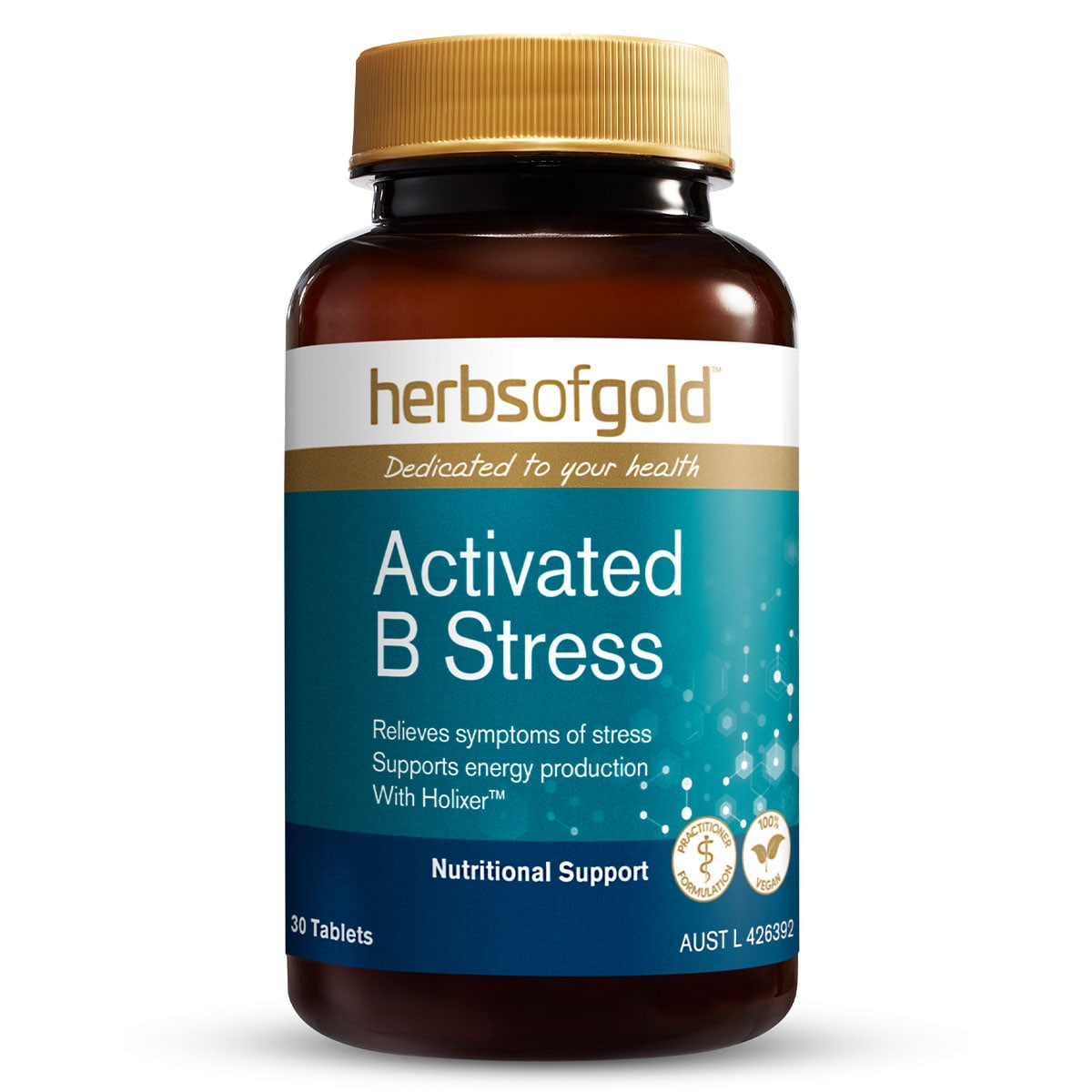 Herbs of Gold Activated B Stress 30 Tablets