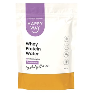 Happy Way Ashy Bines Whey Protein Water Powder Passionfruit 420g