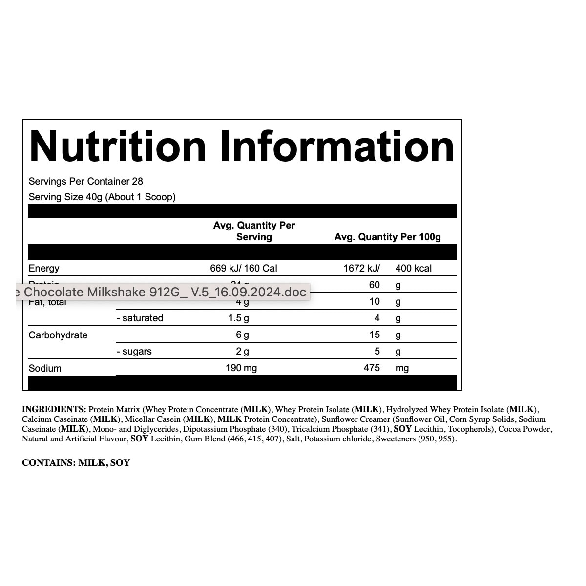 BSN Syntha 6 Edge Protein Powder Chocolate Milkshake 1.12Kg