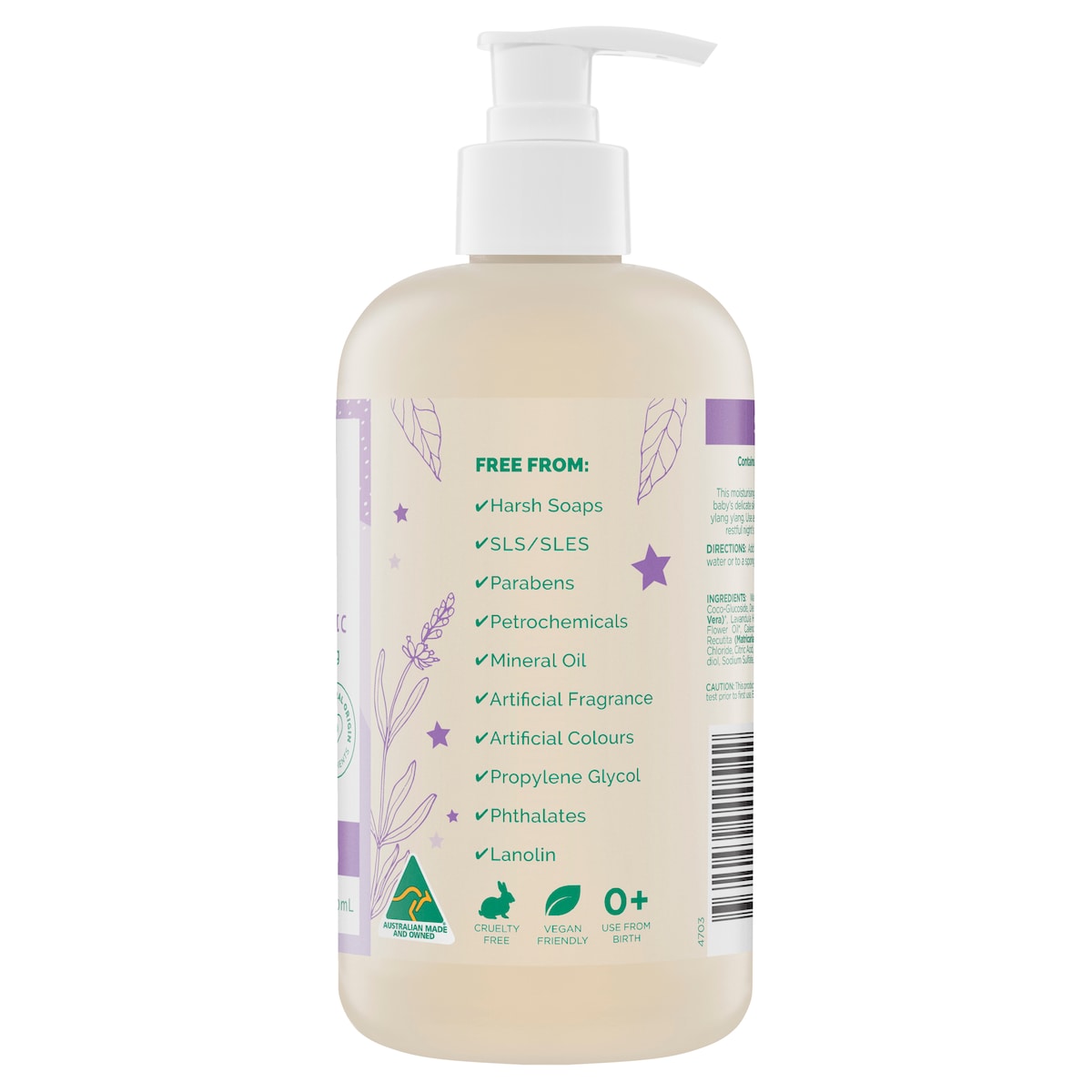 Gaia Natural Baby Sleep Time Bath Wash 500ml