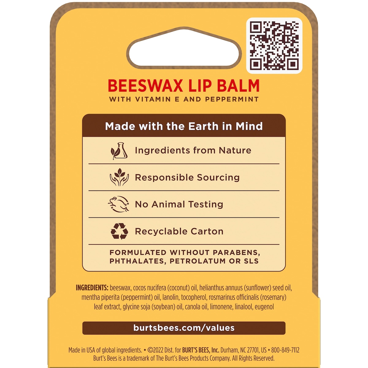 Burts Bees Beeswax Lip Balm 4.25g