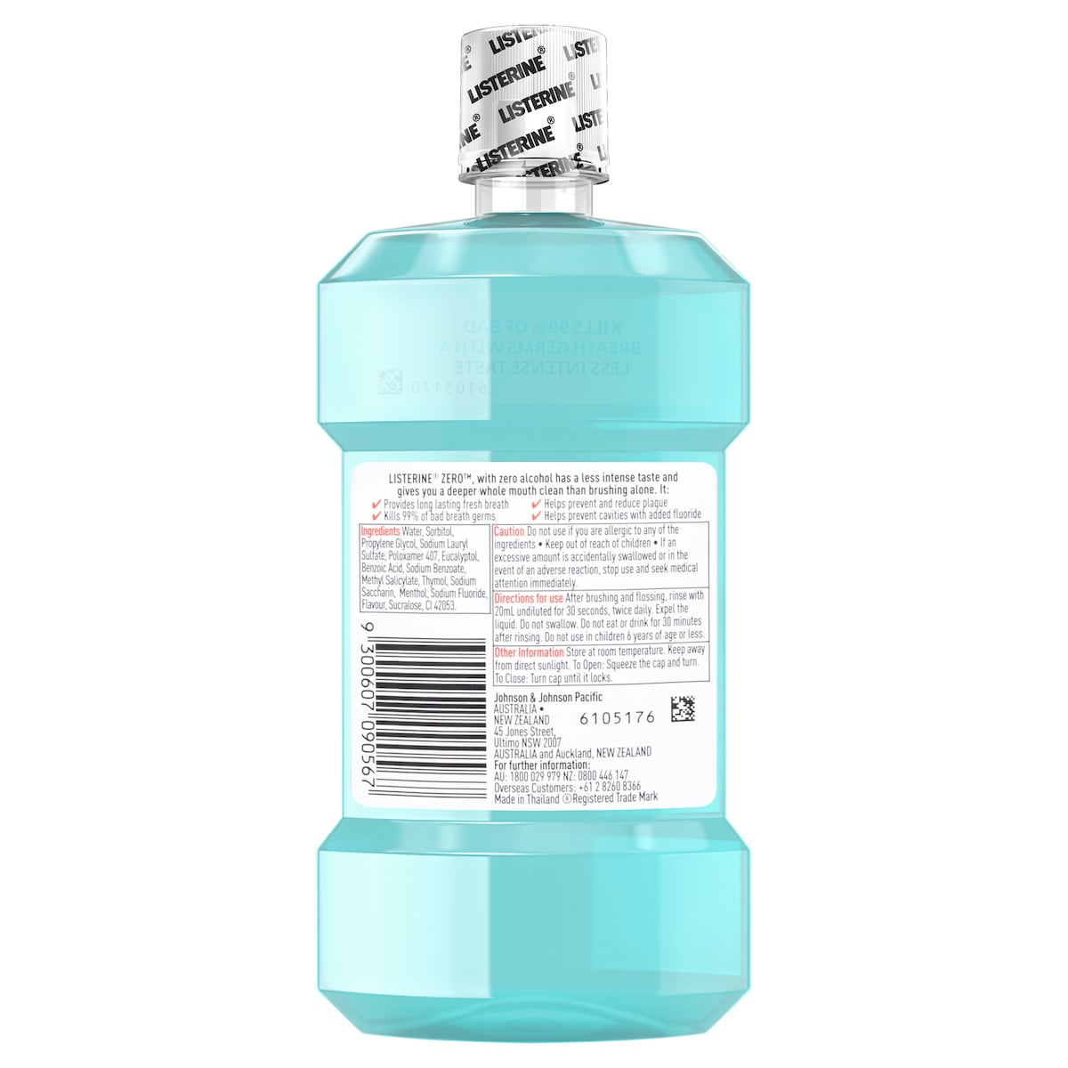 Listerine Zero Alcohol Antibacterial Mouthwash 250ml