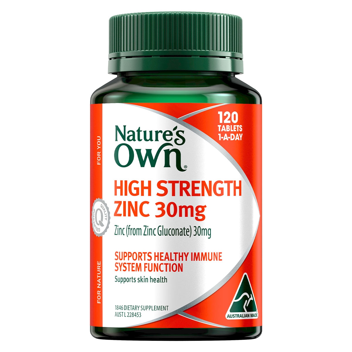 Nature's Own Zinc 30mg 120 Tablets