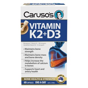 Carusos Vitamin K2 + D3 60 Capsules