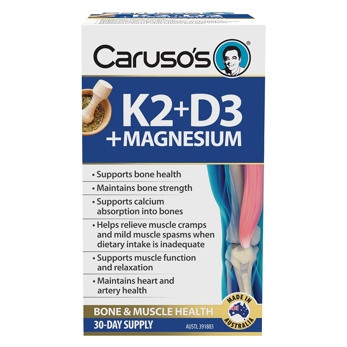 Carusos K2 + D3 + Magnesium Kit (30-Day Supply)