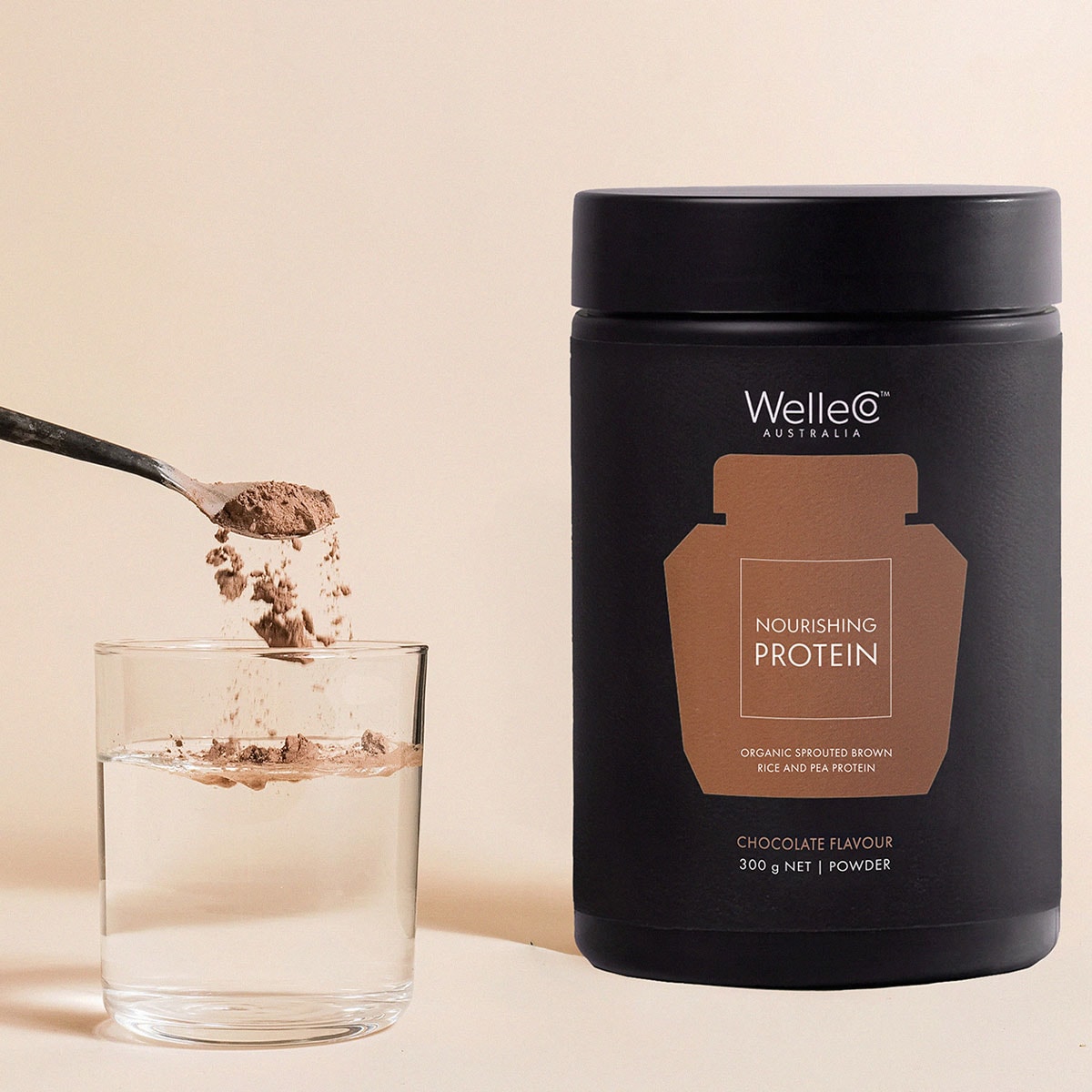 WelleCo Nourishing Vegan Protein Chocolate Flavour 300g