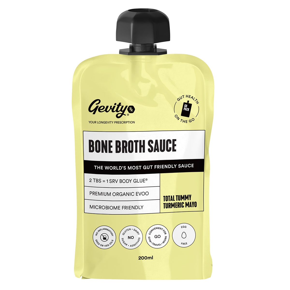 Gevity Rx Bone Broth Sauce Total Tummy Turmeric Mayo 200ml