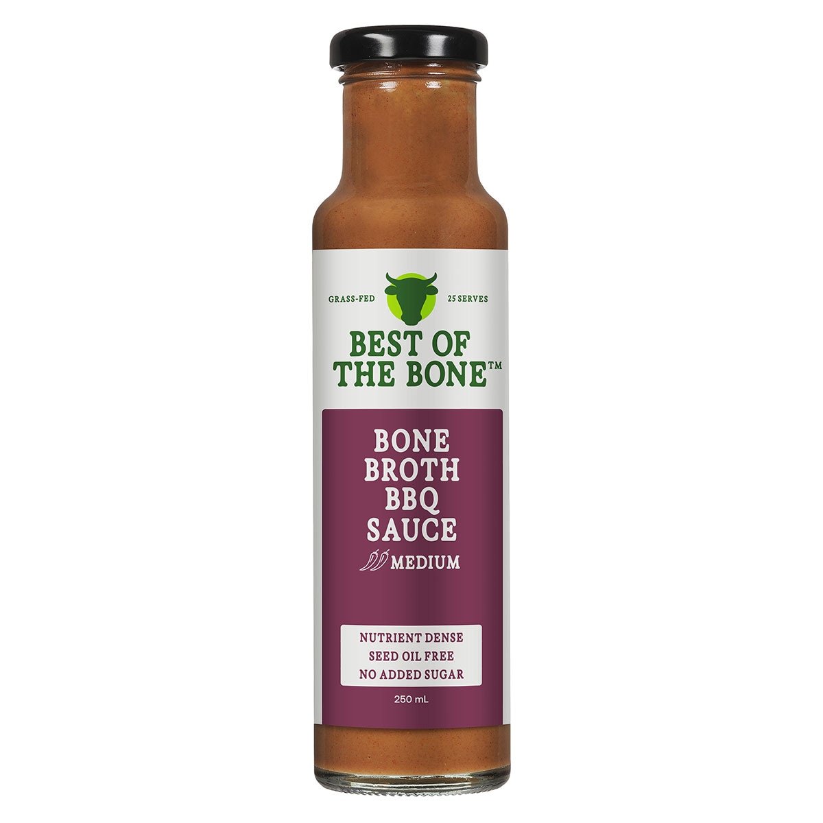 Best Of The Bone BONE-B-Q BBQ Sauce Medium Spice 250g