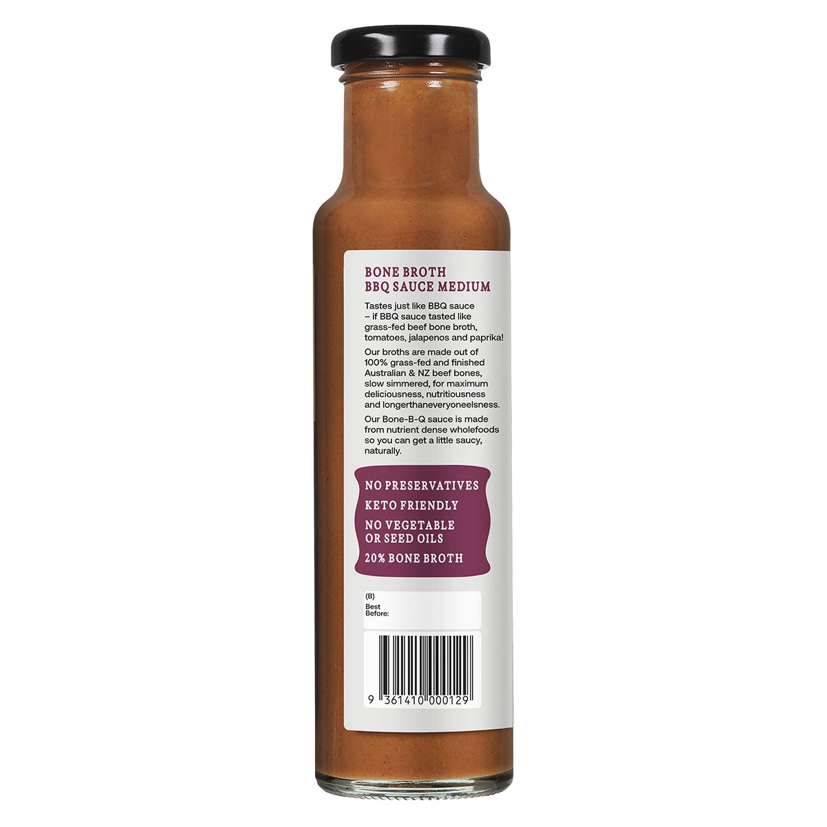 Best Of The Bone BONE-B-Q BBQ Sauce Medium Spice 250g