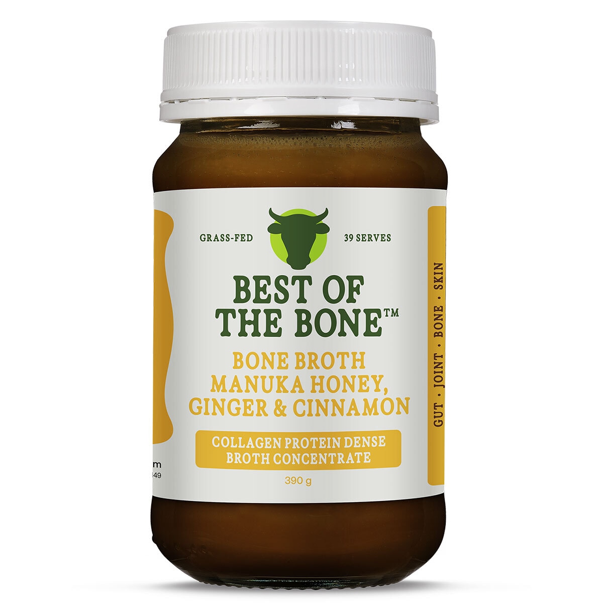 Best Of The Bone Broth Concentrate Manuka Honey Cinnamon & Ginger 390g