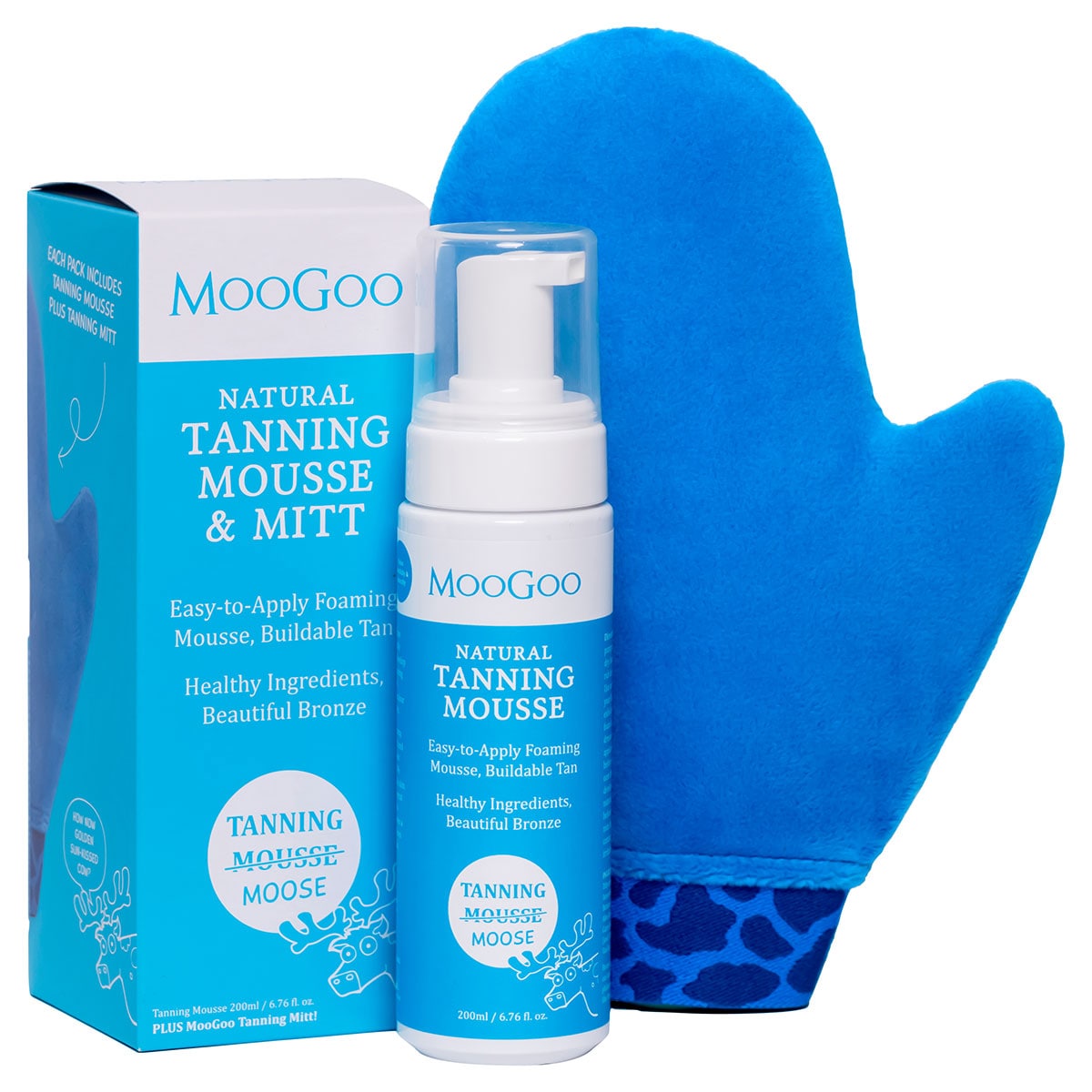 MooGoo Natural Tanning Mousse & Mitt Bundle 1 Pack