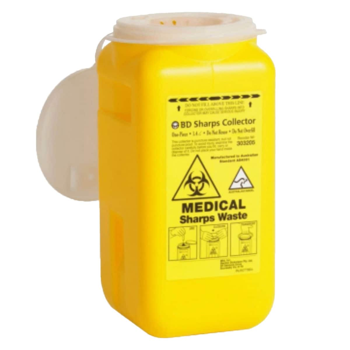 Sharps Collector Medical Sharps Waste 1.4 Litre