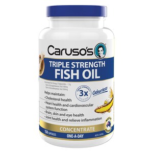 Carusos Triple Strength Fish Oil Concentrate 150 Capsules