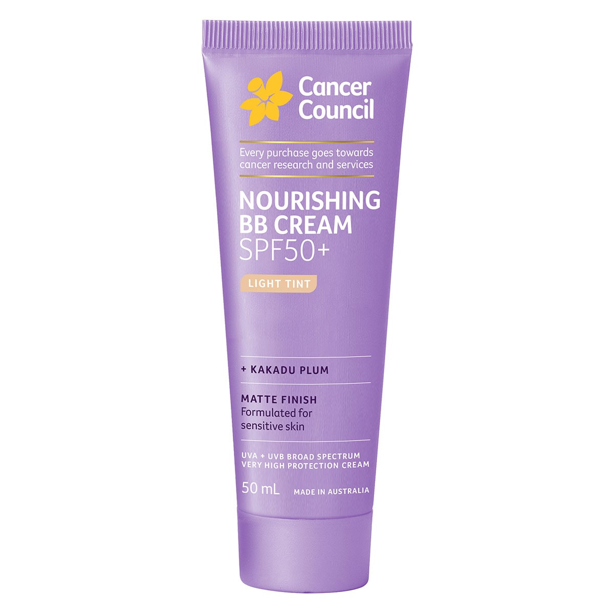 Cancer Council Face Day Wear BB Cream Light Tint SPF50+ 50ml