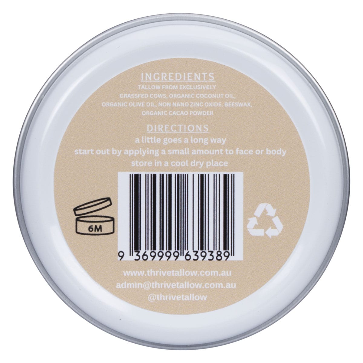 Thrive Tallow Tinted Sun Balm with Zinc 70ml