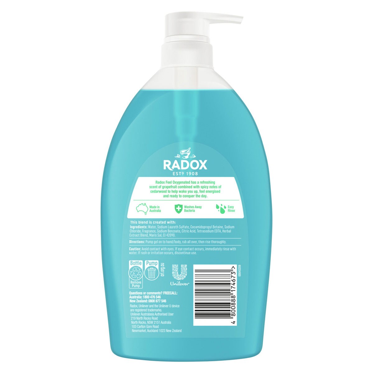 Radox Feel Oxygenated Shower Gel 1L