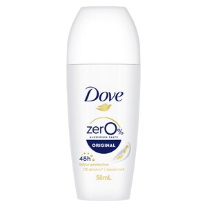 Dove Womens Zero Aluminium Roll On Original 50ml