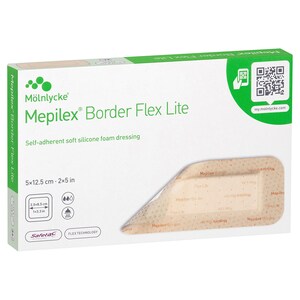 Mepilex Border Flex Lite Wound Dressing 581100 5cm x 12.5cm 5 Pack