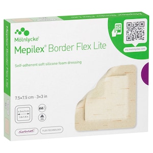 Mepilex Border Flex Lite Wound Dressing 581200 7.5cm x 7.5cm 5 Pack