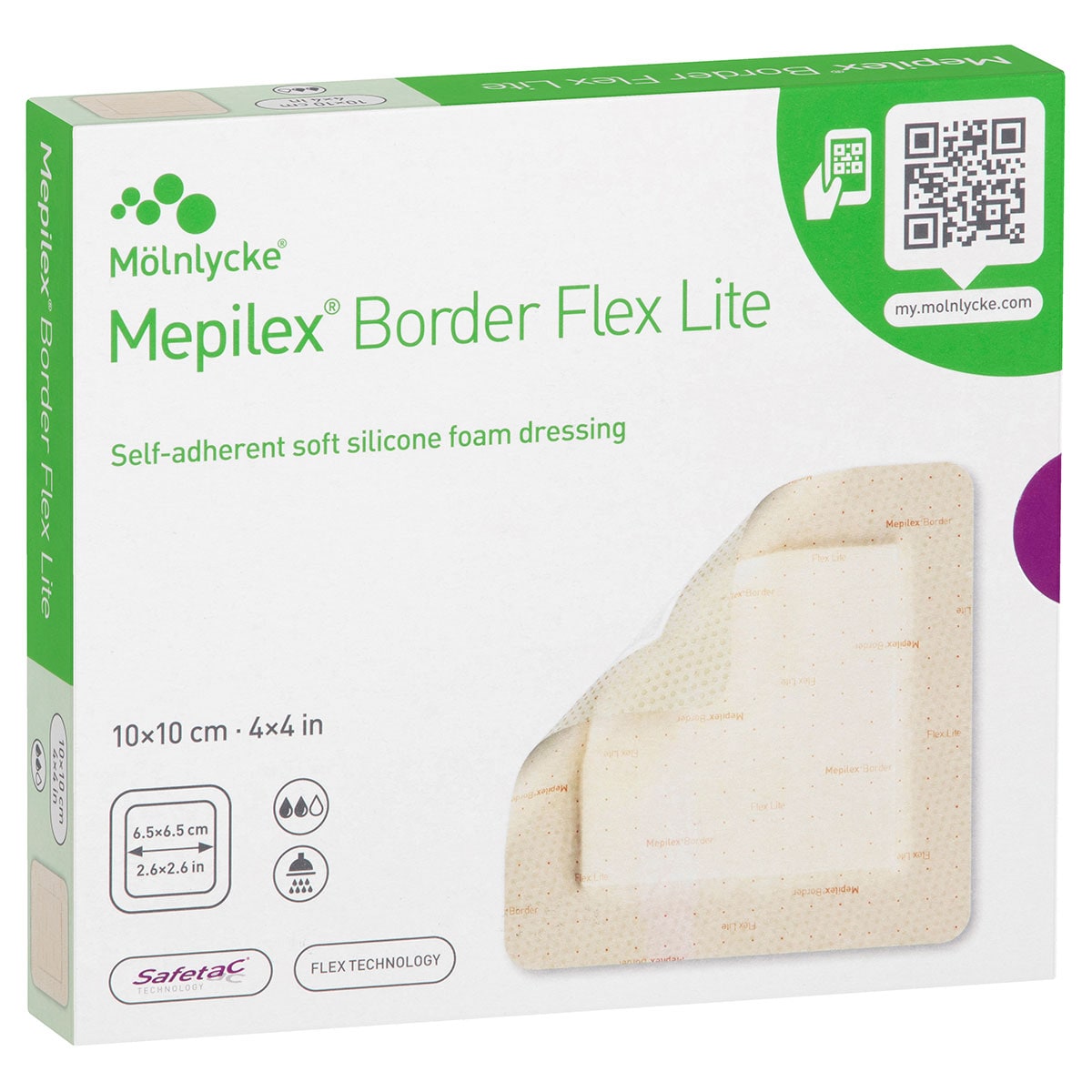 Mepilex Border Flex Lite Wound Dressing 581300 10cm x 10cm 5 Pack