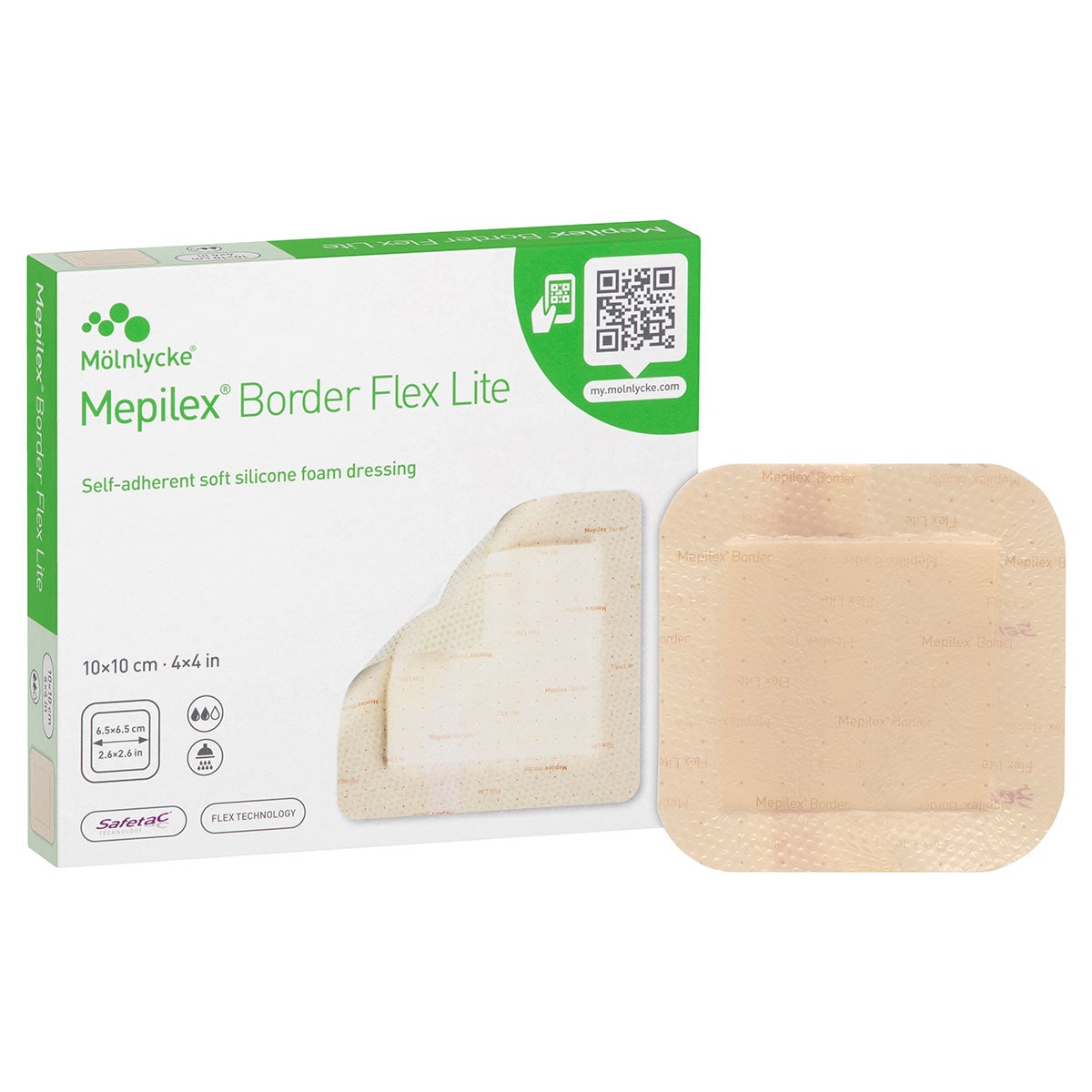 Mepilex Border Flex Lite Wound Dressing 581300 10cm x 10cm 5 Pack