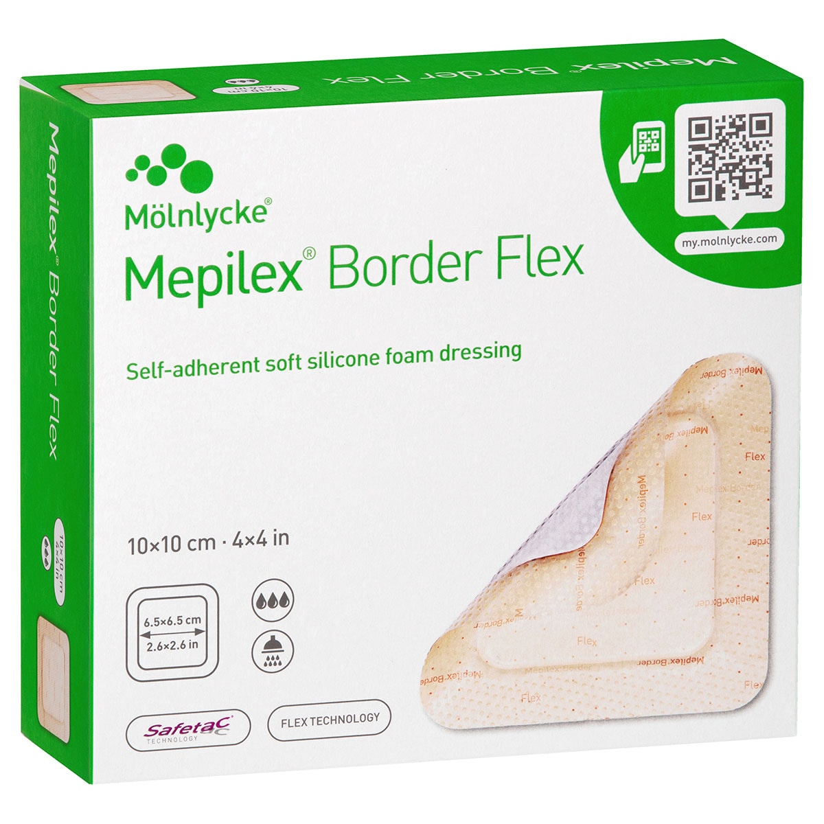 Mepilex Border Flex Wound Dressing 595311 10cm x 10cm 10 Pack