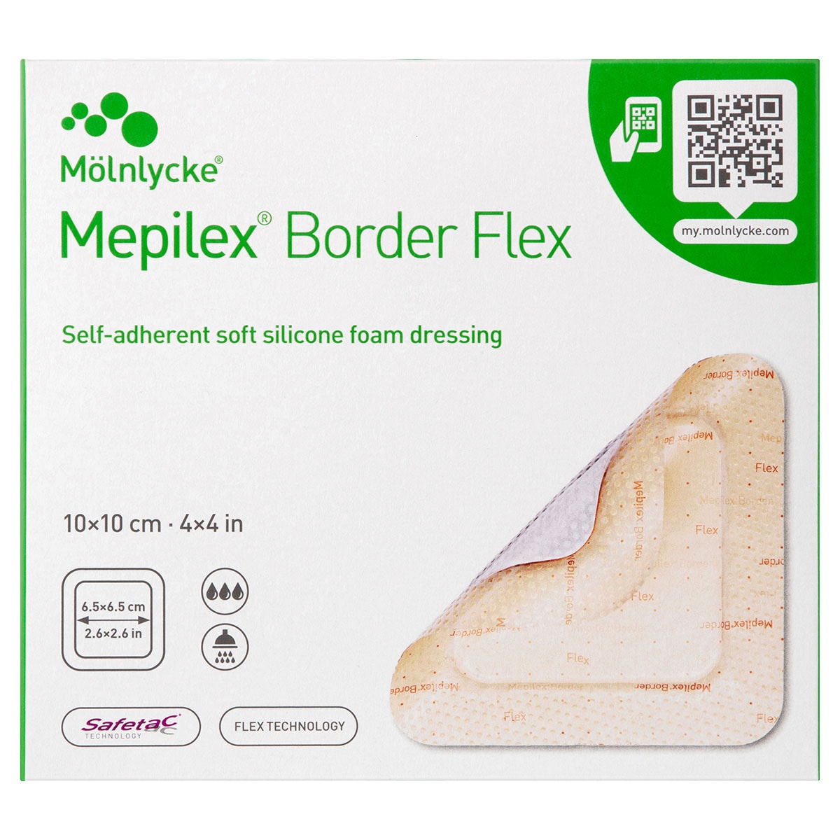 Mepilex Border Flex Wound Dressing 595311 10cm x 10cm 10 Pack