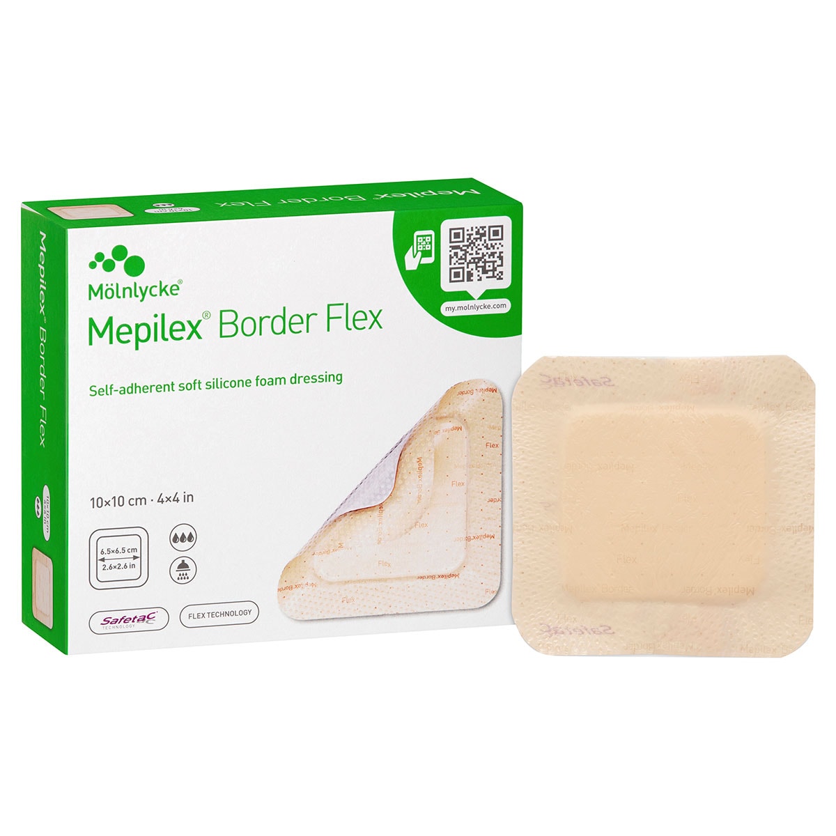 Mepilex Border Flex Wound Dressing 595311 10cm x 10cm 10 Pack