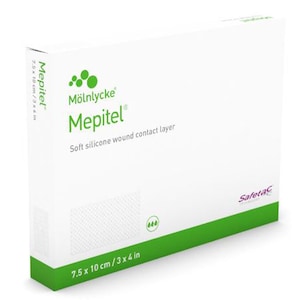 Mepitel Soft Silicone Wound Contact Layer 290710 7.5cm x 10cm 10 Pack