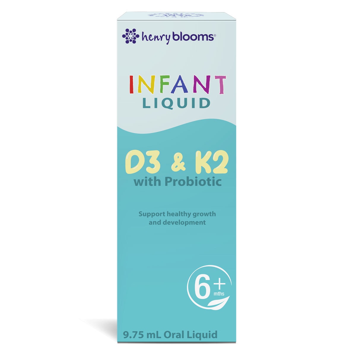 Henry Blooms Infant Liquid D3 & K2 with Probiotic 9.75 ml