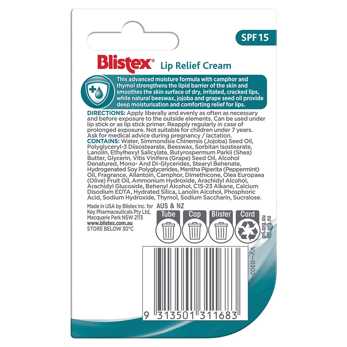 Blistex Lip Relief SPF15 6g