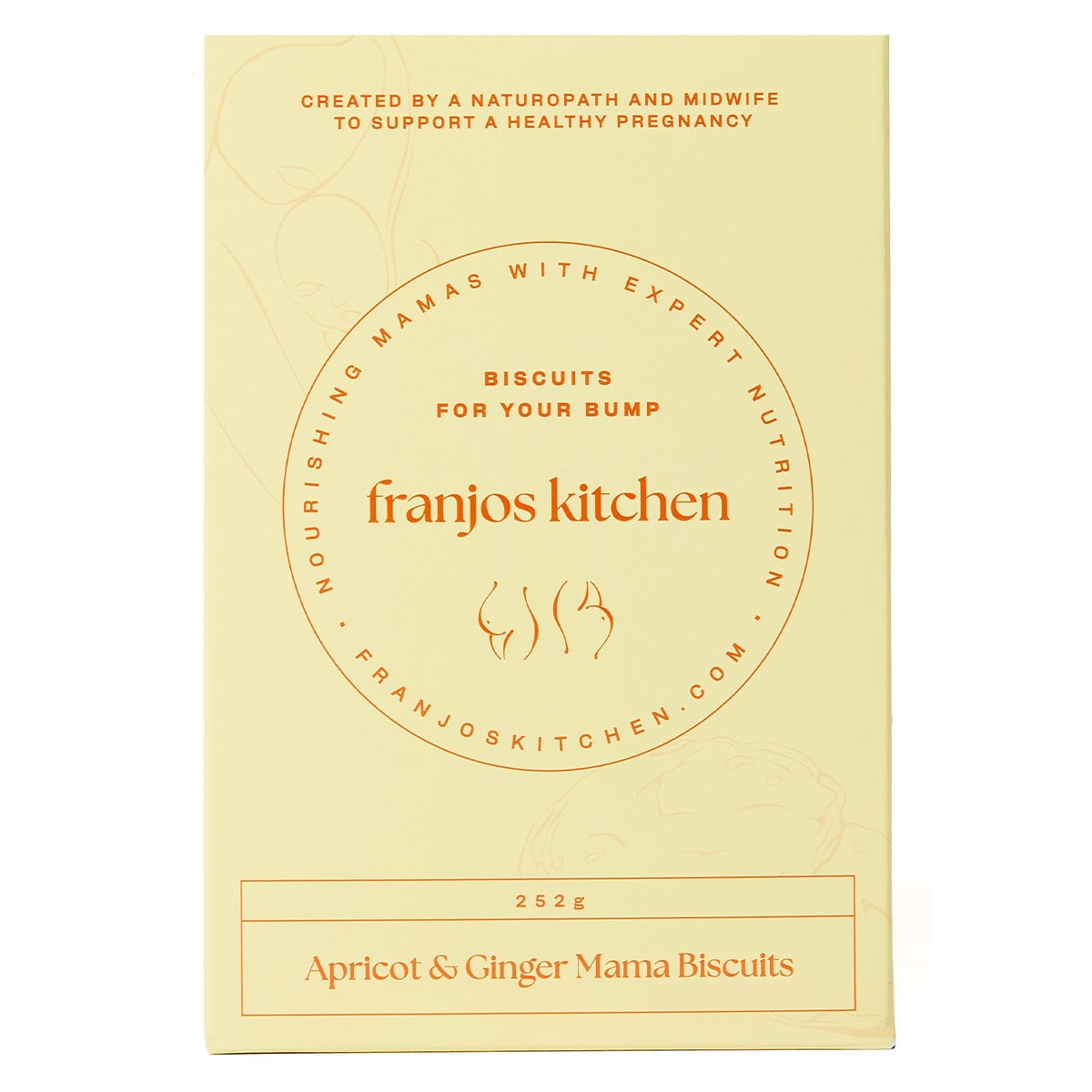 Franjos Kitchen Belly Bump Pregnancy Biscuits Ginger & Apricot 250g