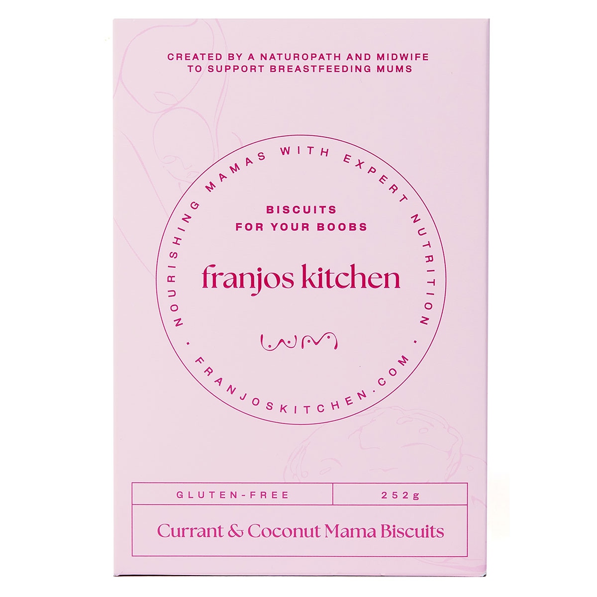 Franjos Kitchen Gluten Free Lactation Biscuits Currant & Coconut 250g